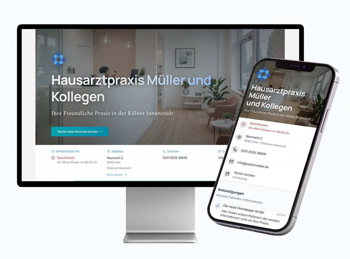 Desktop and mobile website designs